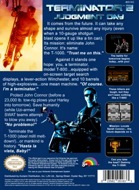 Terminator 2 - Judgment Day (USA) (Beta) box cover back